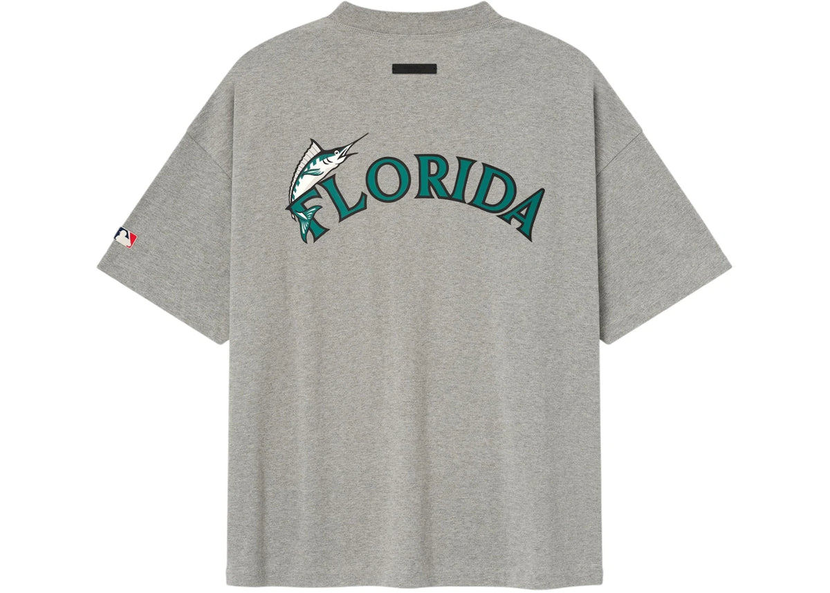 Fear of God Essentials Marlins 90's Tee Concrete Heather