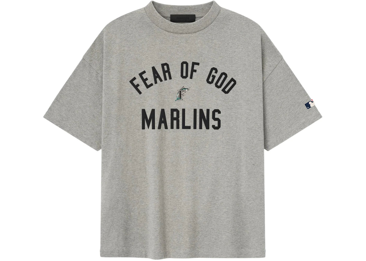 Fear of God Essentials Marlins 90's Tee Concrete Heather