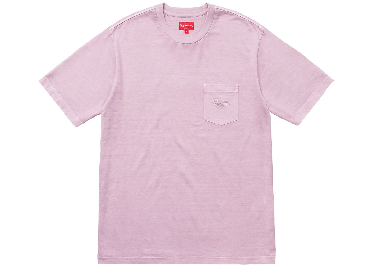 Supreme Overdyed Pocket Tee Washed Light Purple