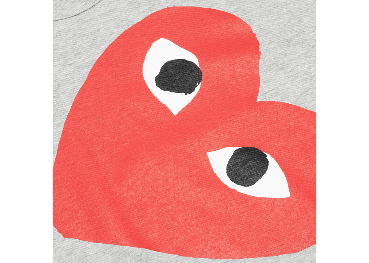 Comme des Garcons Play Red Sideways Heart T-shirt Grey