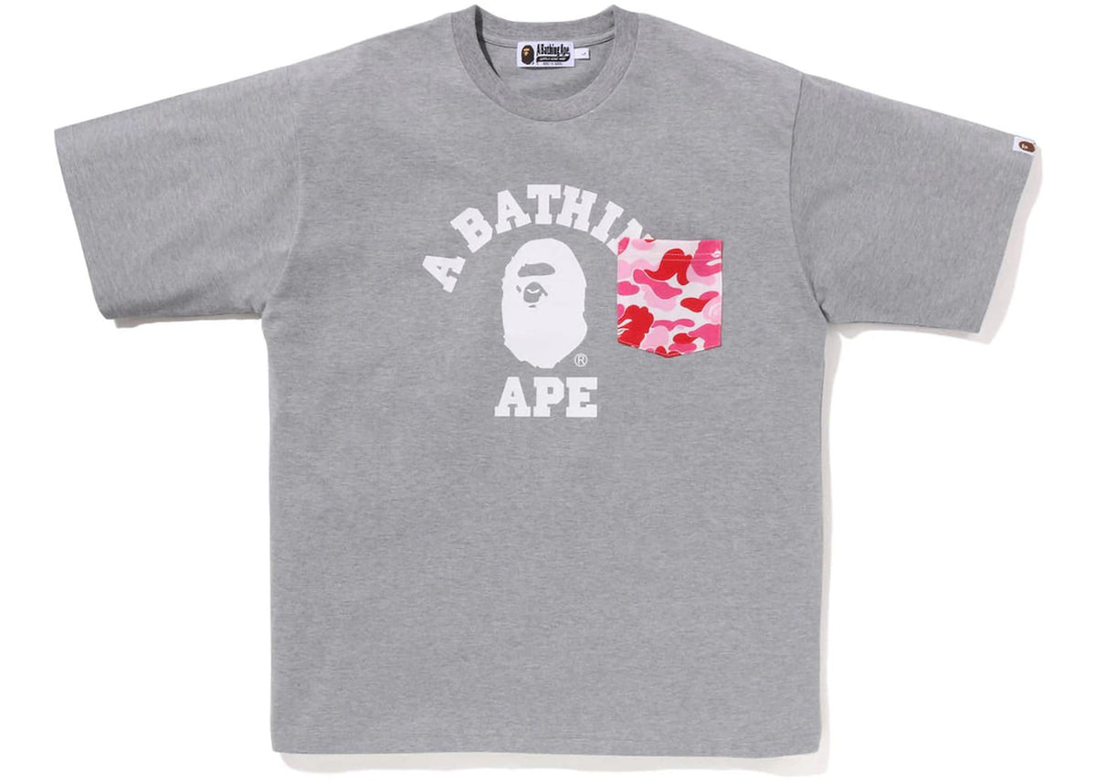 BAPE ABC Camo College Pocket Relaxed Tee (SS23) Grey