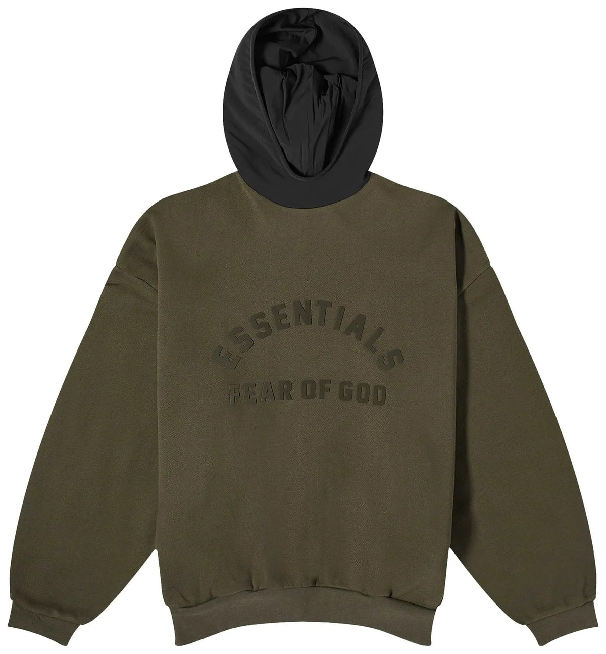 Fear of God Essentials Nylon Fleece Hoodie 'Ink/Jet Black'