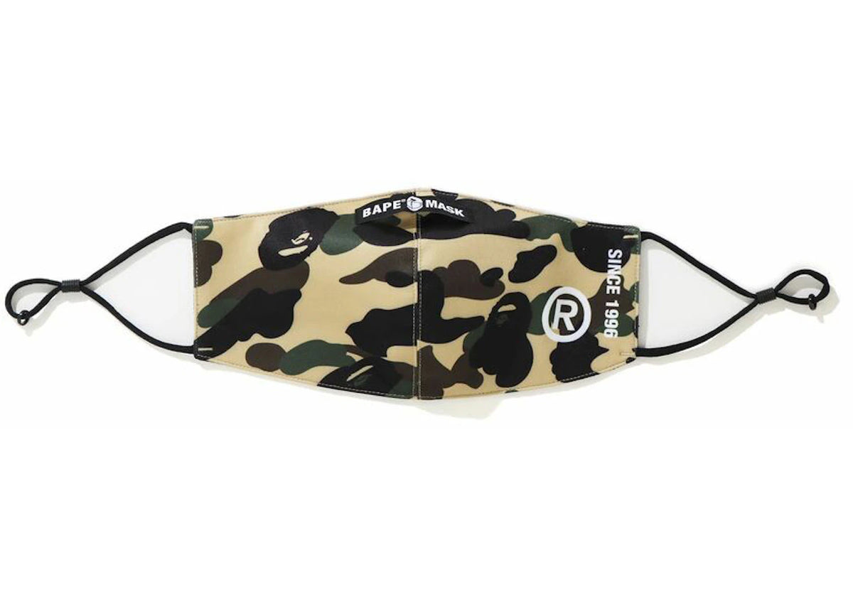 BAPE A Bathing Ape 1st Camo Mask Yellow