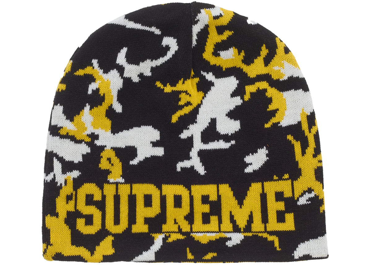 Supreme Reversible Camo Beanie Black
