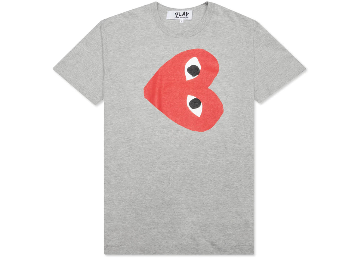 Comme des Garcons Play Red Sideways Heart T-shirt Grey