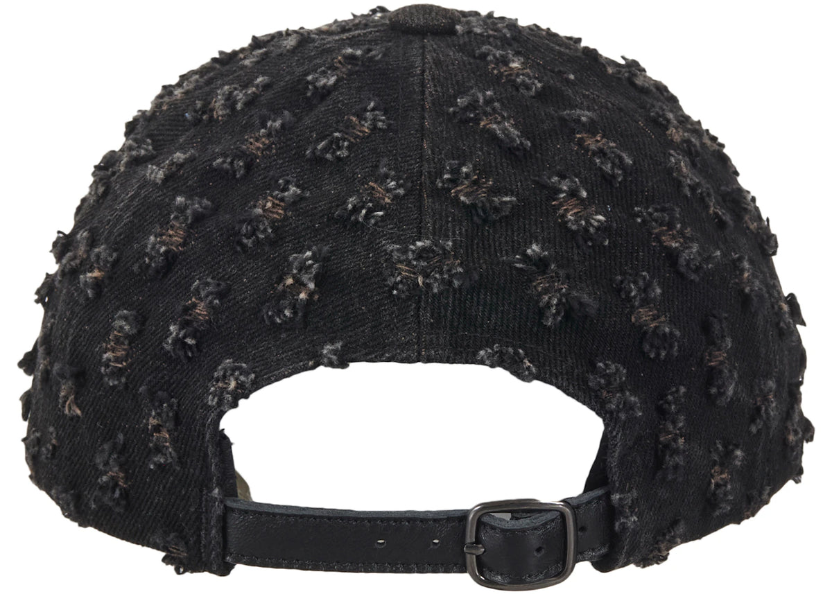 Supreme Hole Punch Rhinestone Denim 6-Panel Black