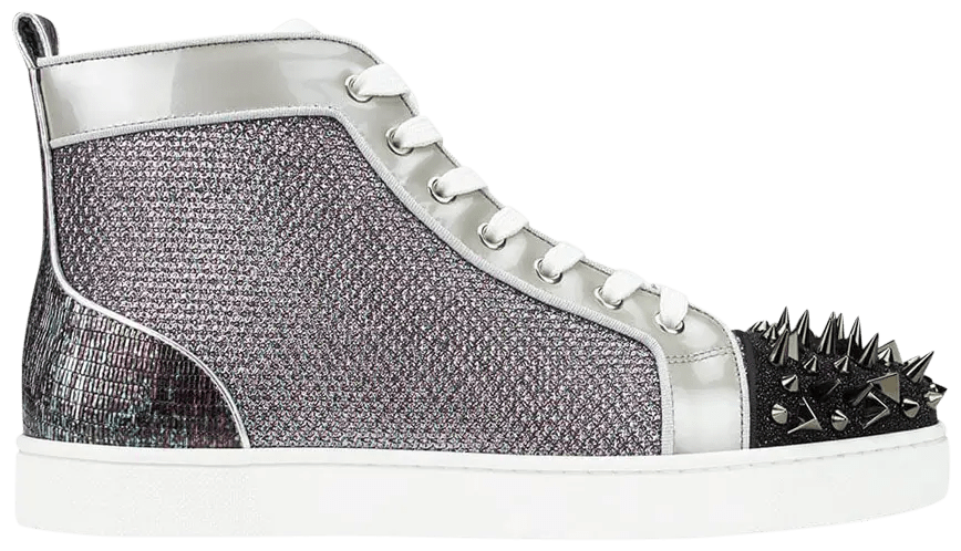 Christian Louboutin Louis Orlato Flat Calf Spikes 'Version Multi - Silver'