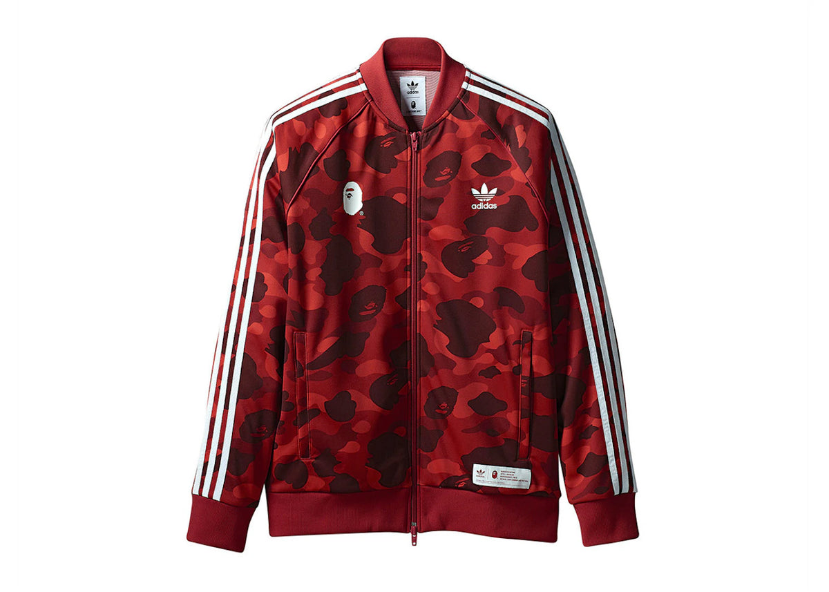 BAPE x adidas adicolor Track Top Raw Red